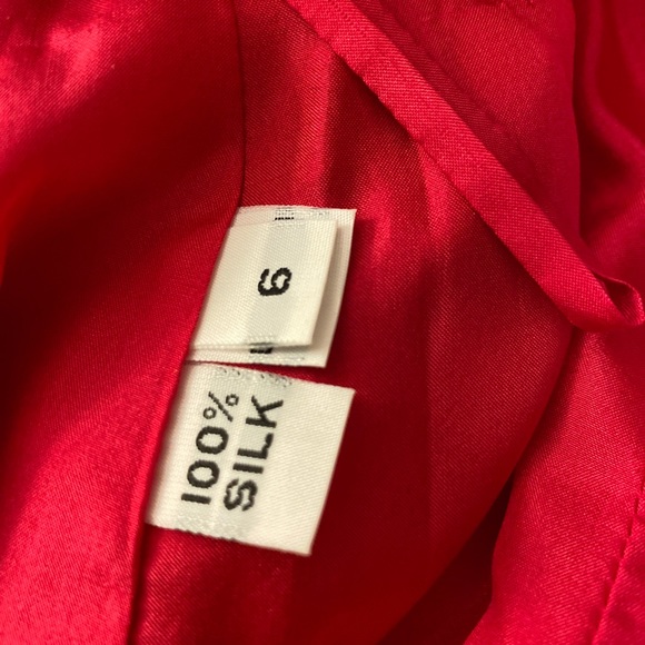 Roland Nivelais fushia silk pencil skirt size 6 - Picture 6 of 8